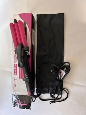 Farery Mini Pro 3-Bar Beach Waver Curling Iron 1/2 Barrel